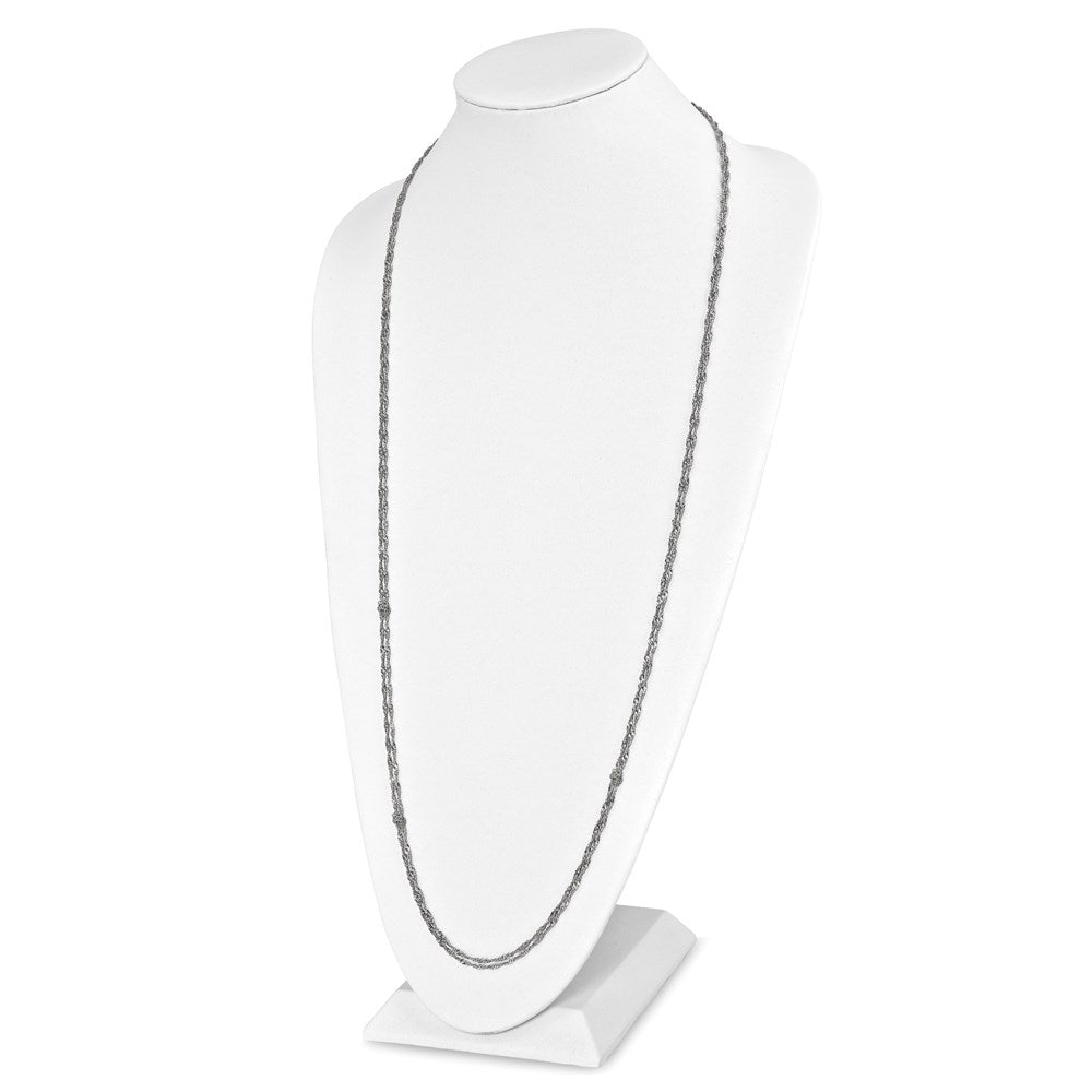 Sterling Silver Polish D/C Double Twisted w/1.5in ext Necklace