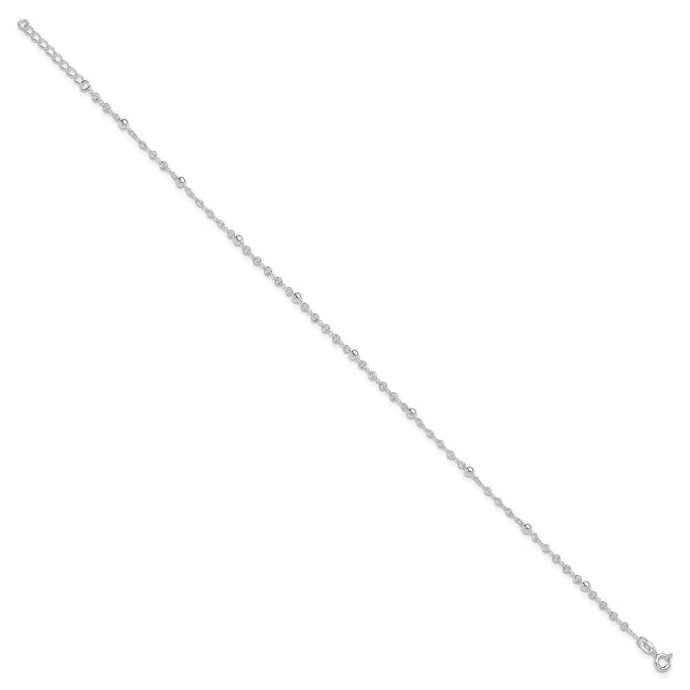 Sterling Silver 10in plus 1in ext. Anklet 10 inches