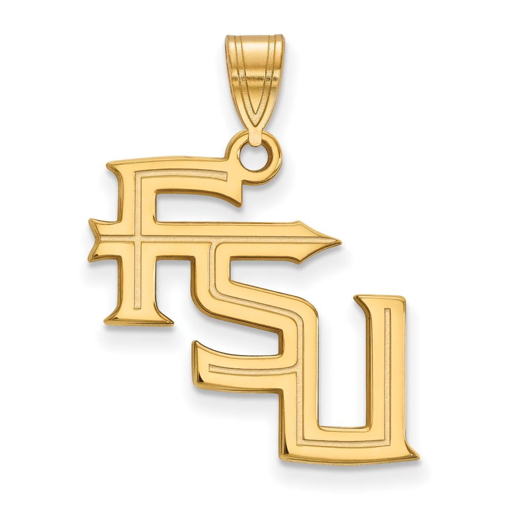10k Gold LogoArt Florida State University F-S-U Large Pendant Q1Y061FSU