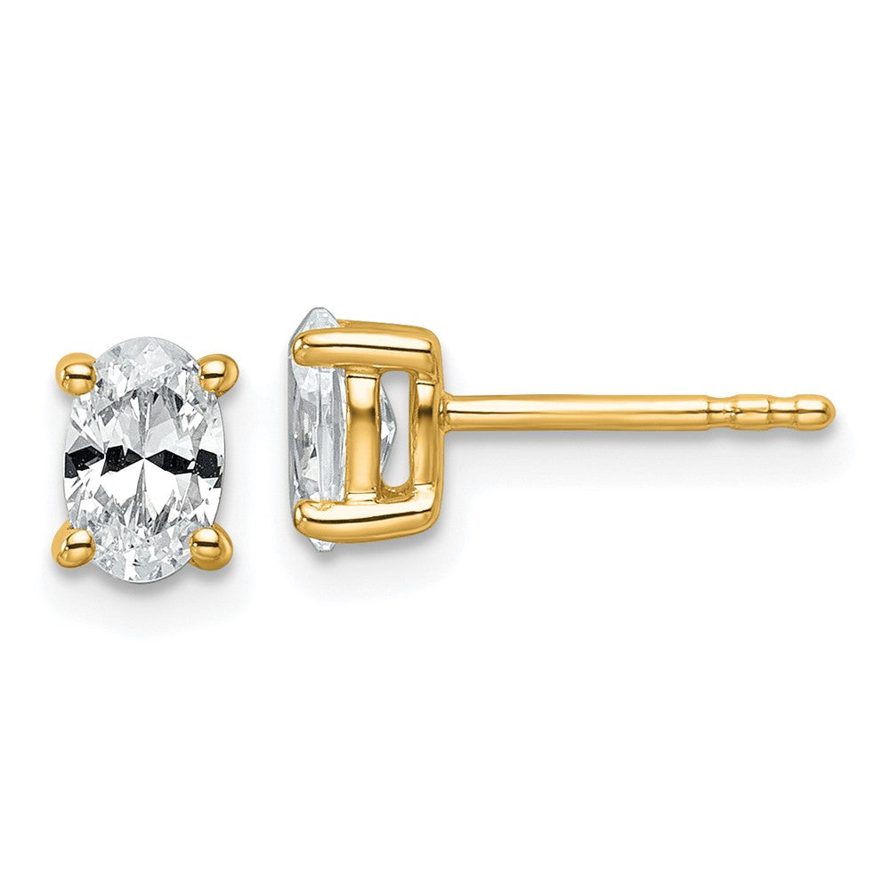 14ky 5.85x4.2mm Oval  Earring Mountings