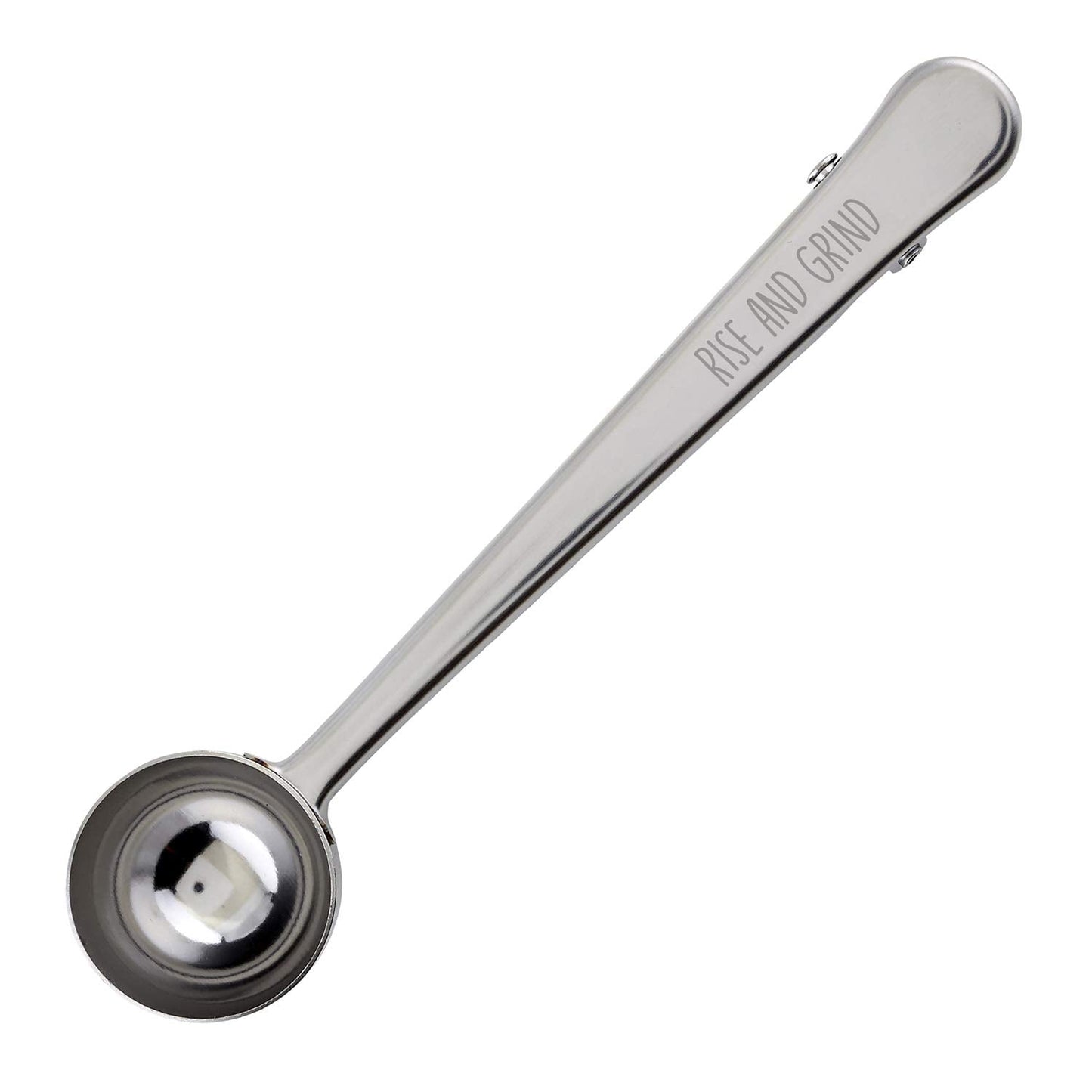 SB Design Studio SIPS Stainless Steel Coffee Clip/Scoop, 6.75-Ounces, Rise and Grind