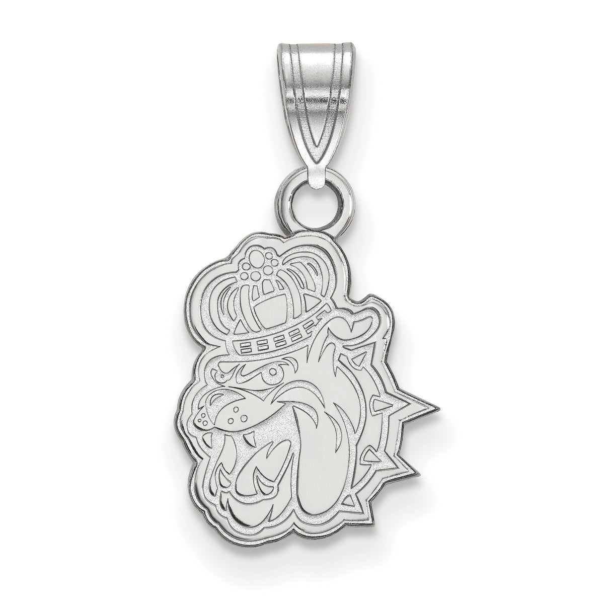 Sterling Silver James Madison U Small Mascot Pendant