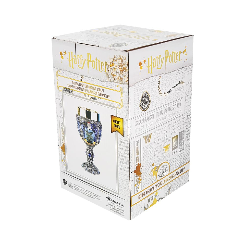 Wizarding World of Harry Potter Ravenclaw Decorative Resin Stainless Steel Goblet 7.1in H
