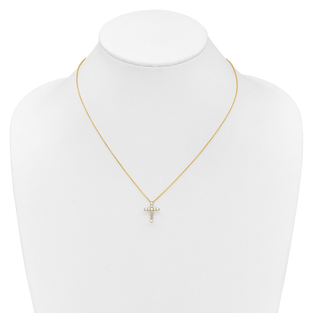 14k Diamond Cross 18 inch Necklace
