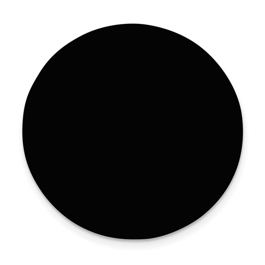 1 1/2 x 1 1/2 Round Black Anodized Aluminum Plates-Set of 6