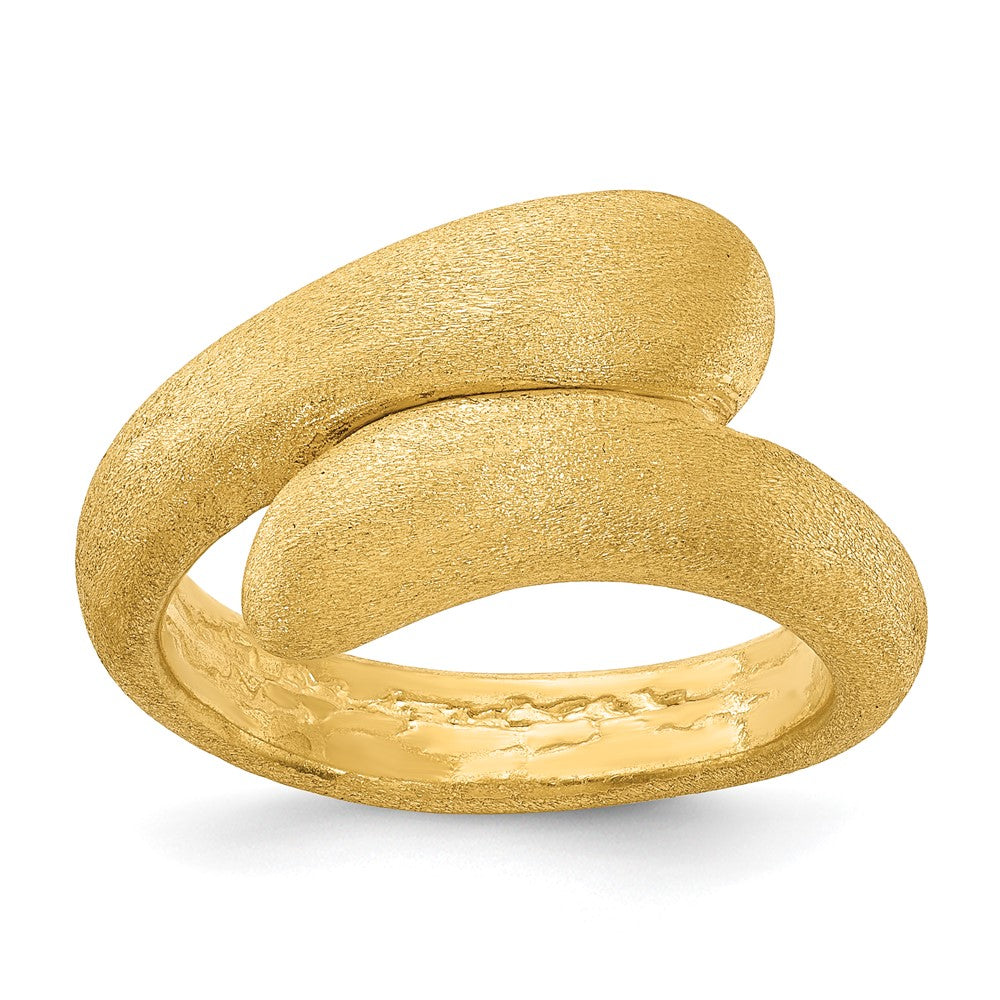 Sterling Silver Gold-tone Satin Size 9 Ring