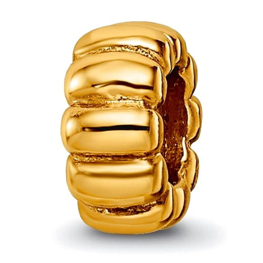 Sterling Silver Gold-plated Reflections Scalloped Spacer Bead