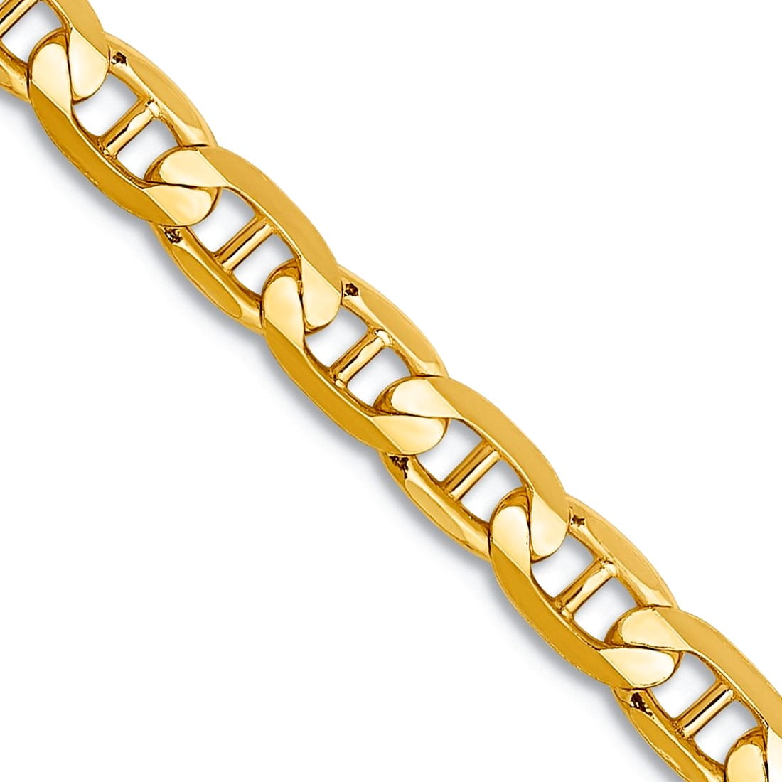 14K 18 inch 3.75mm Concave Anchor with Lobster Clasp Chain