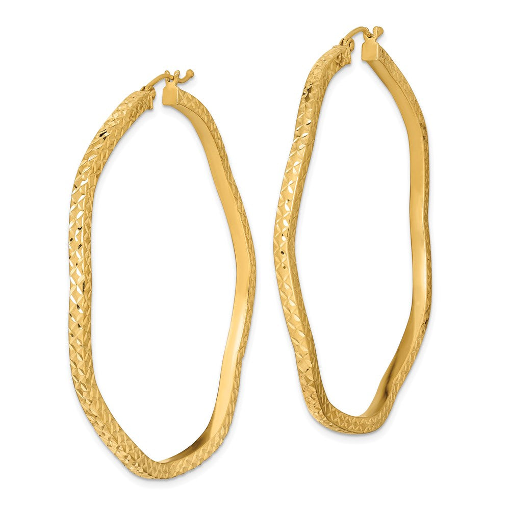 Sterling Silver Rhodium-Plated 2mm Heart Hoop Earrings