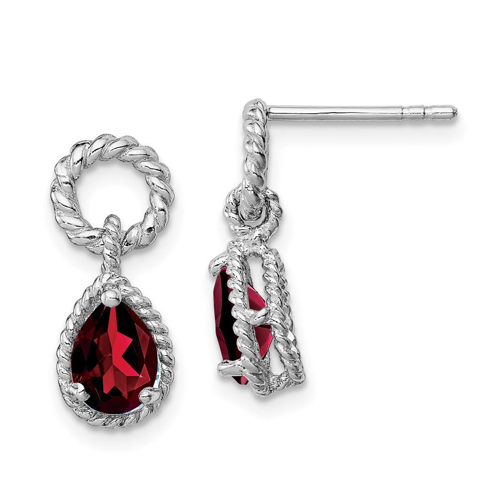 Sterling Silver Polished CZ Moon and Star Post Earrings