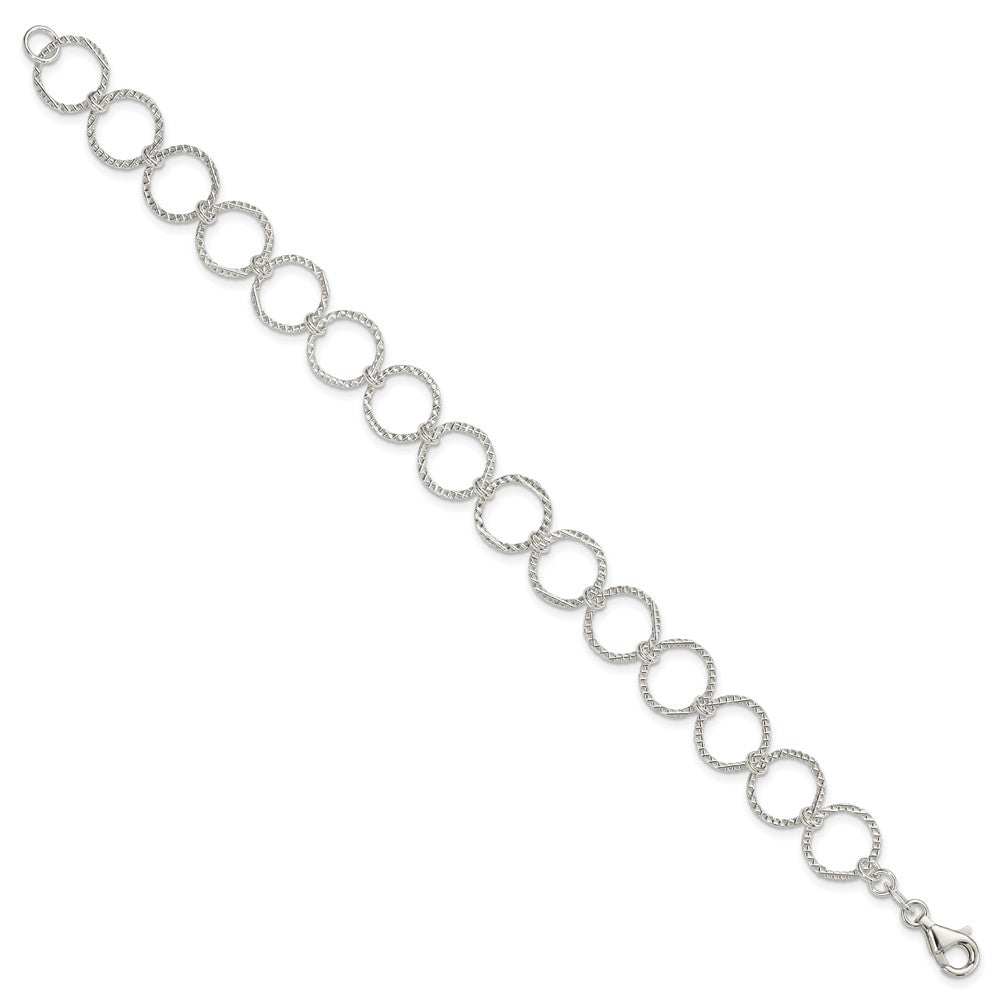 Sterling Silver Fancy Bracelet 7.5 inches