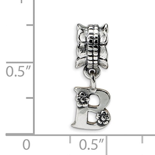 Reflection Beads Sterling Silver Reflections Letter B Dangle Bead