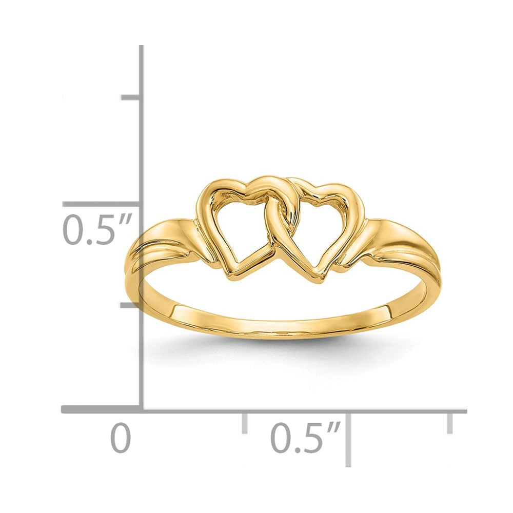 10K Heart Ring Yellow Gold