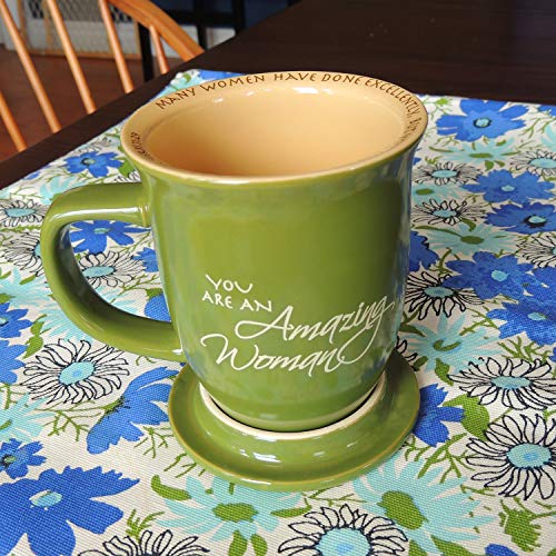 Amazing Woman Green Ceramic 14 Oz. Mug And Coaster