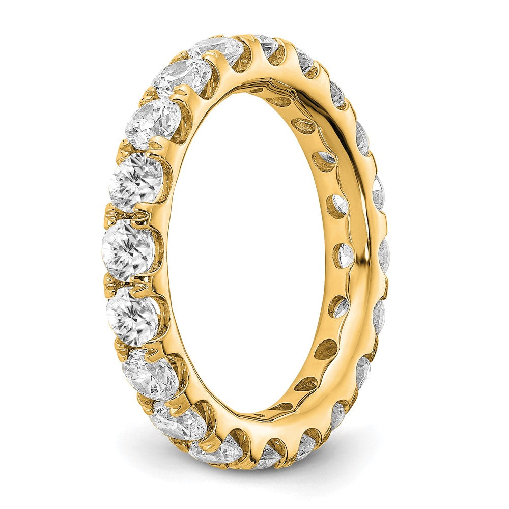 14k 3 carat Lab Grown Diamond VS/SI+ G+ Size 4 Shared Prong Eternity Band