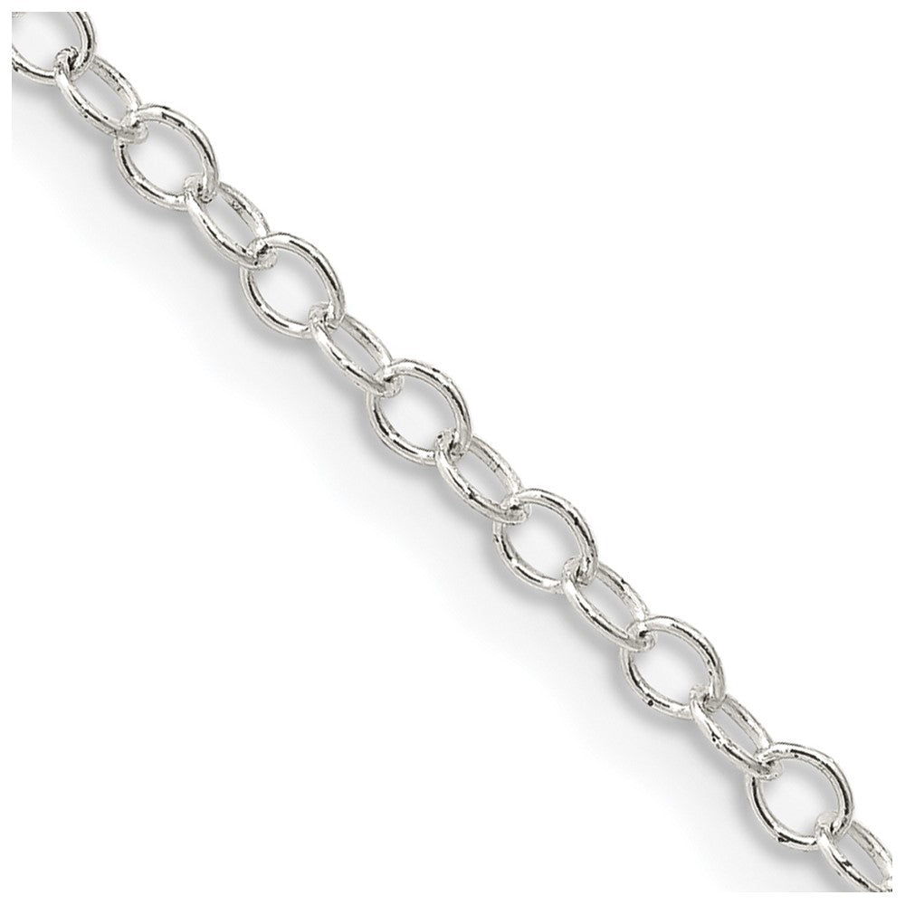 Sterling Silver 2.25mm Oval Cable Chain 30 Inches