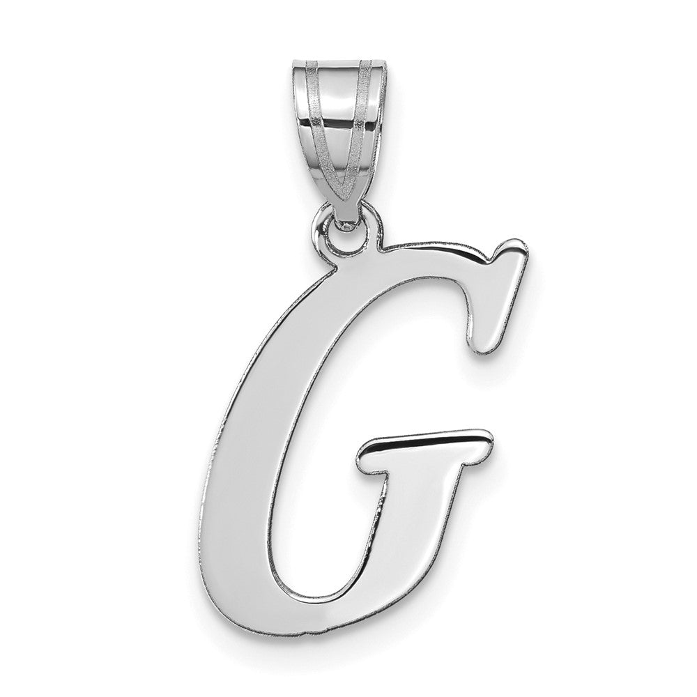 14kw Polished Letter G Initial Pendant