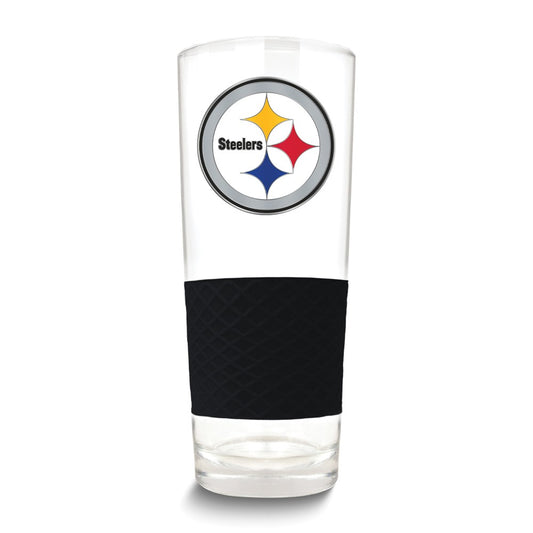 NFL Pittsburgh Steelers Score 22 oz. Pint Glass with Silicone Grip