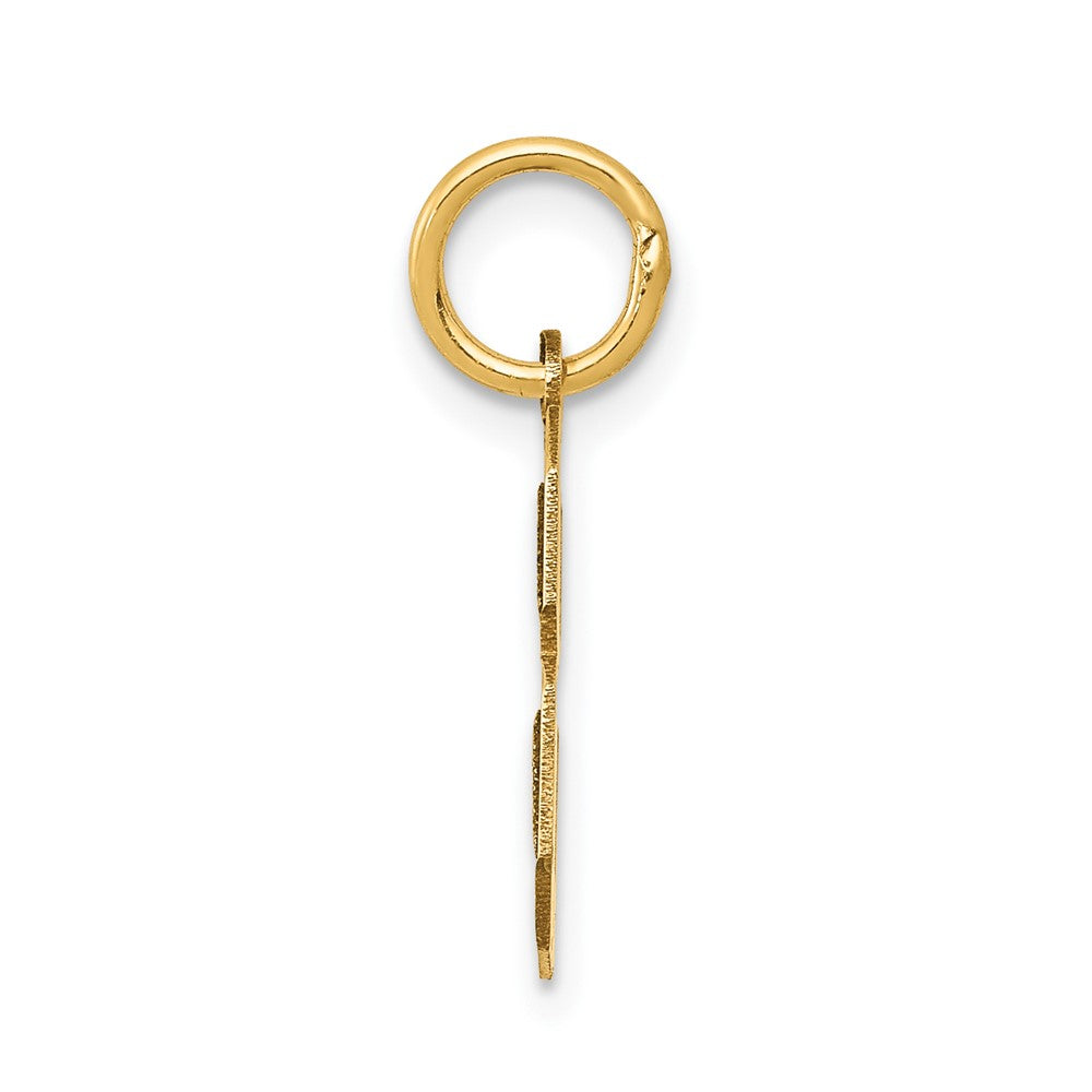 10k Small Satin Number 8 Charm