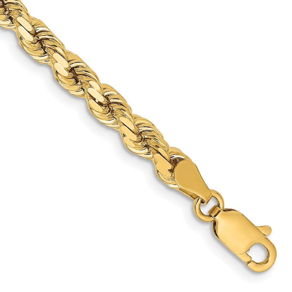 14K 4.25mm Diamond-Cut Rope Chain 7  inches