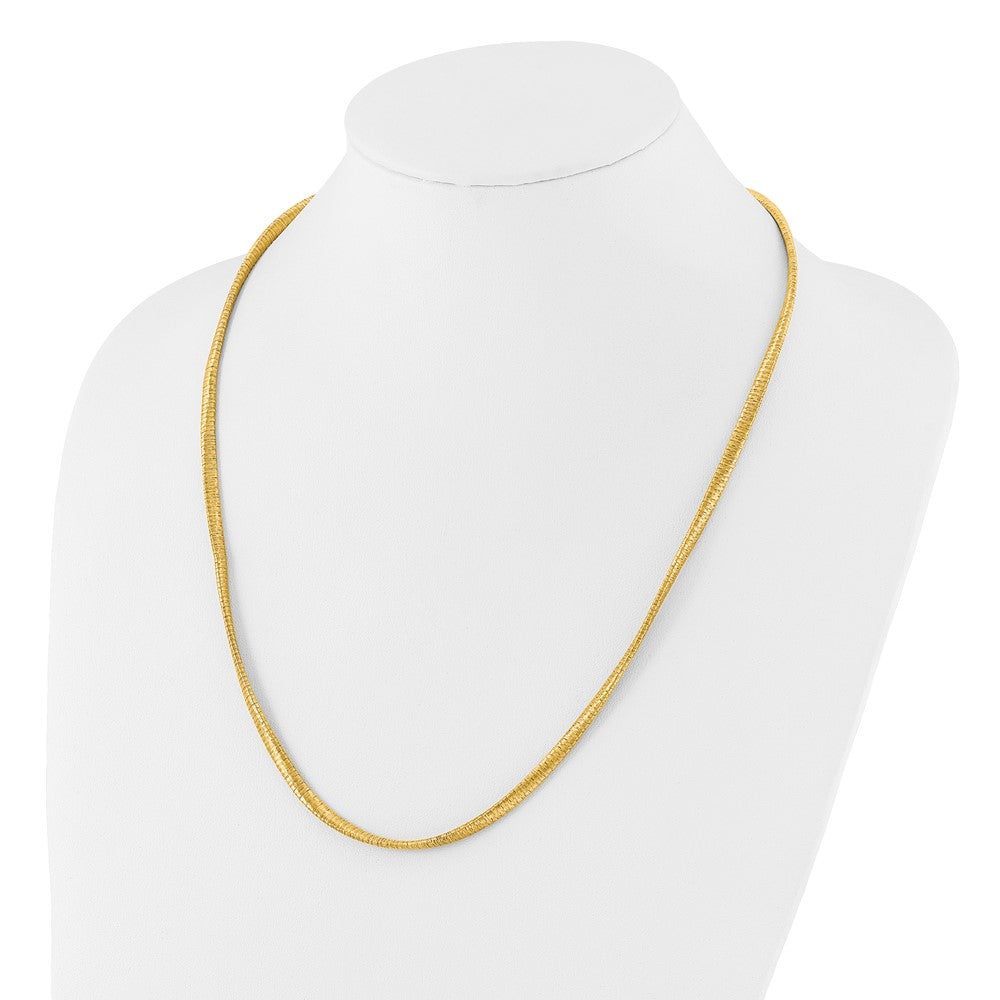 Sterling Silver Gold-plated Twist Texture Wrapped Necklace
