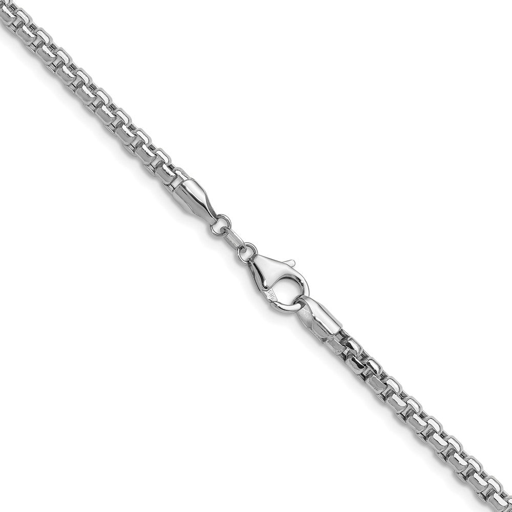 14k WG 2.2mm Solid Beveled D/C Paperclip Chain