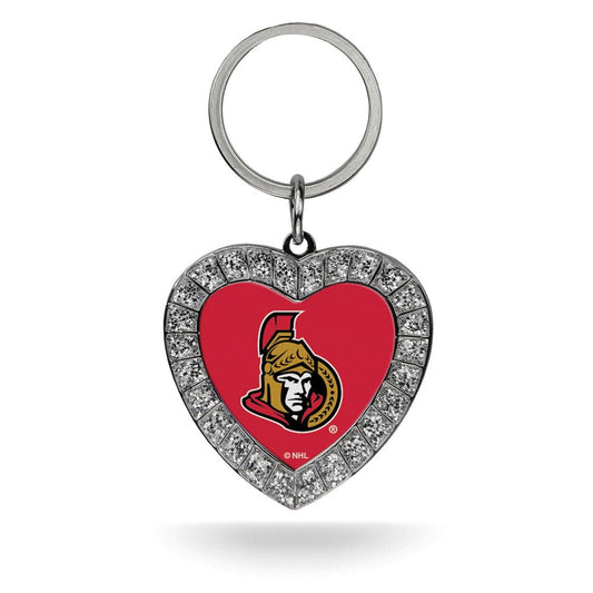 NHL Ottawa Senators Rhinestone Heart Key Ring QGC7979