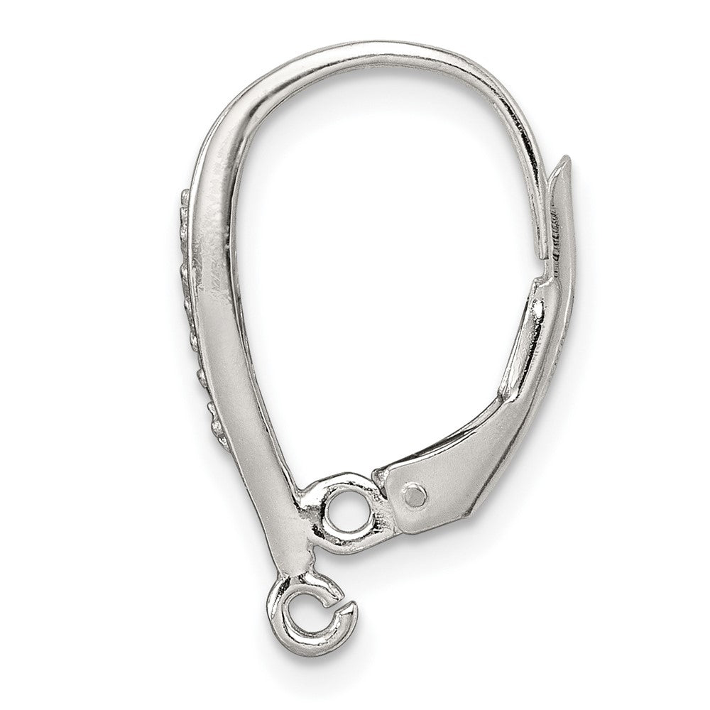 Sterling Silver with CZ Leverback Dangle Earring Component