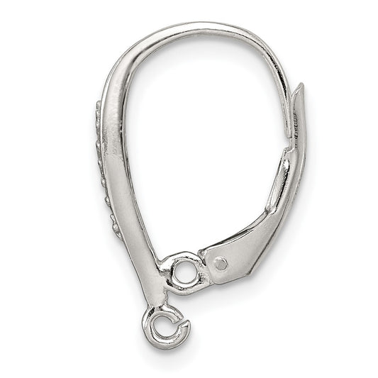 Sterling Silver with CZ Leverback Dangle Earring Component