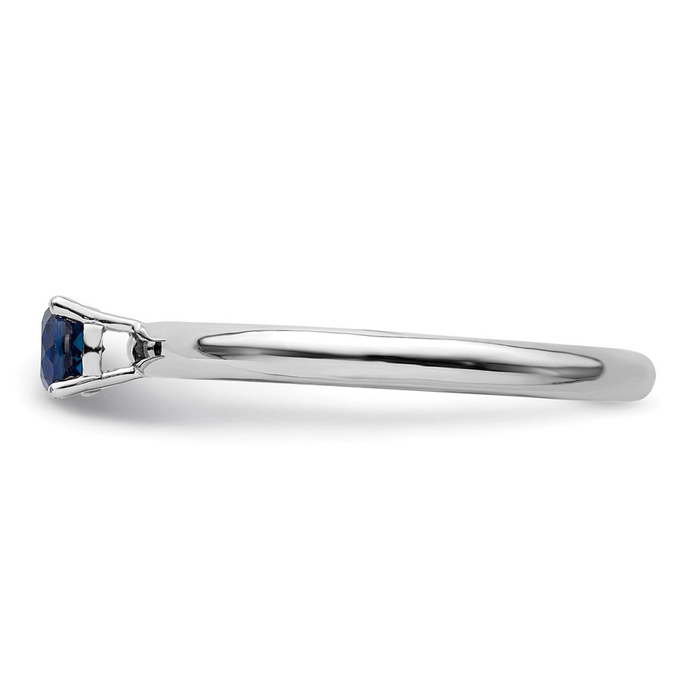 Sterling Silver Stackable Expressions Rhodium Cr. Sapp Ring