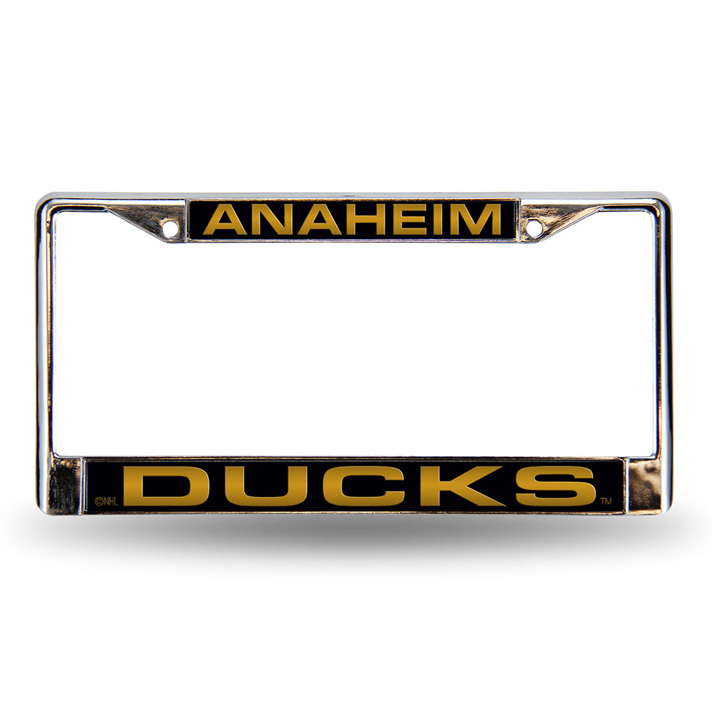 Anaheim Hockey Duck's Car Frame - Chrome Metal Laser Cut License Plate Frame