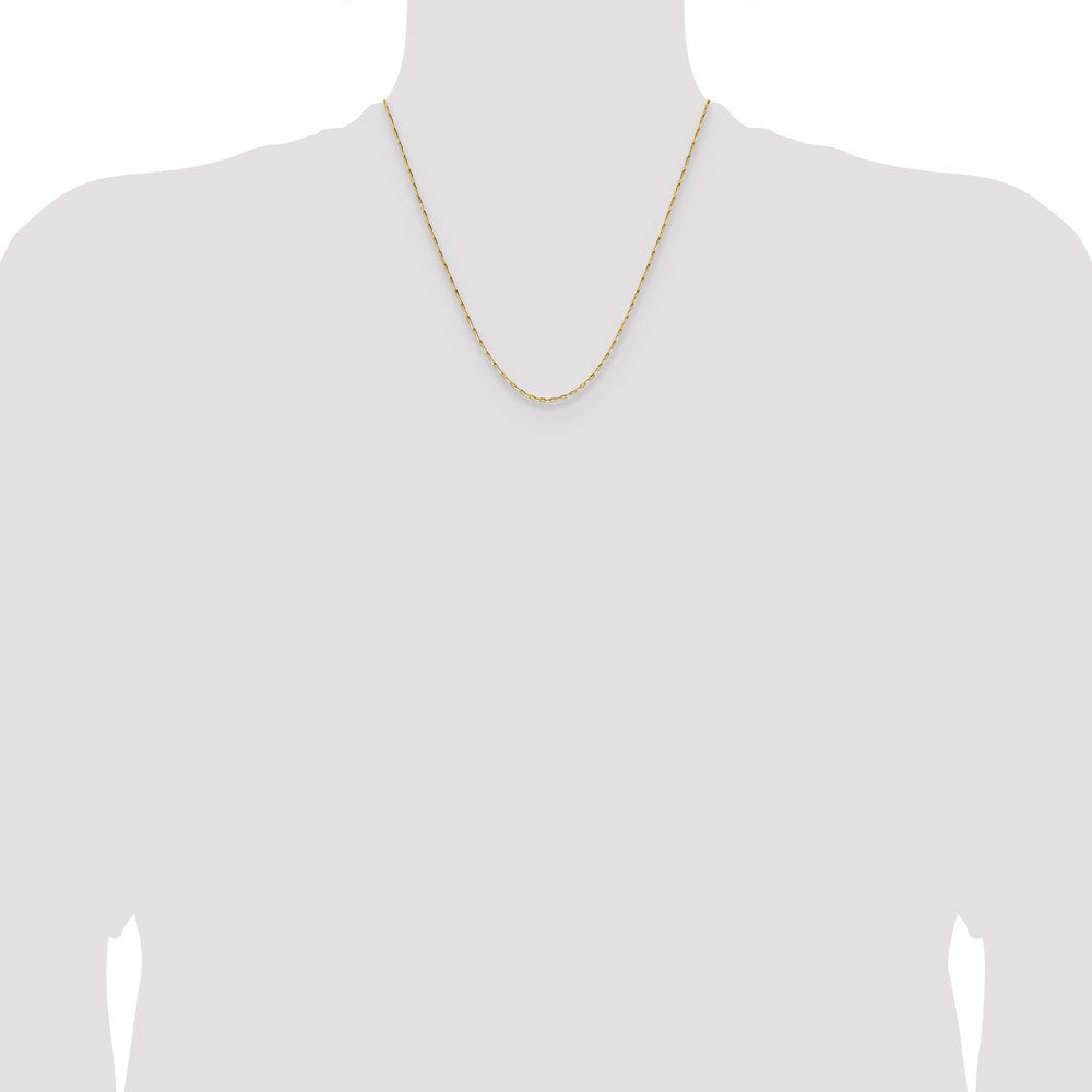 14K 1.4mm D/C Open Long Link Cable Chain