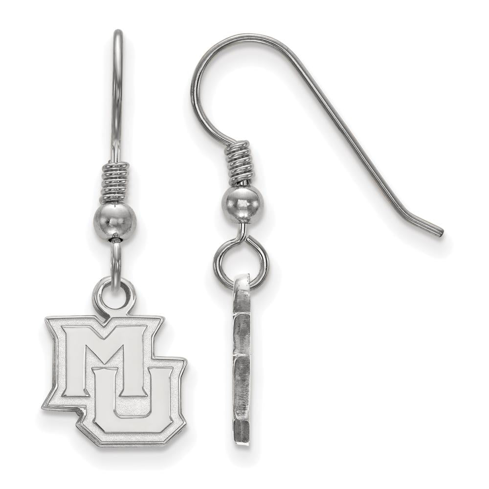 LogoArt SS017MAR Sterling Silver Marquette University Dangle Earrings, Extra Small