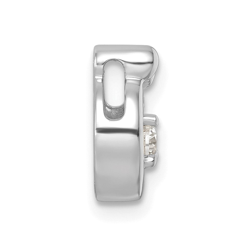 14k WG  1 Birthstone and Dia Mother/Child Chain Slide Semi-mount
