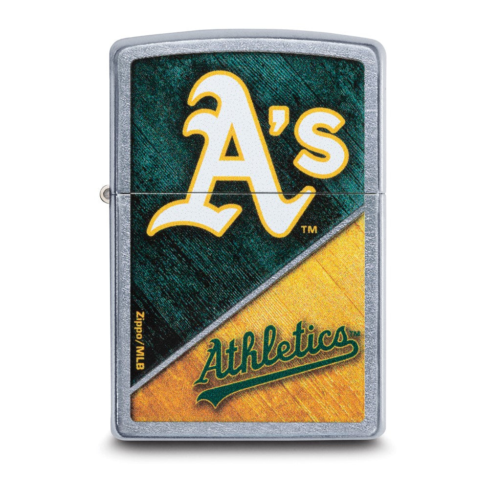 Zippo Street Chrome Oakland Athletics Color Image MLB Lighter