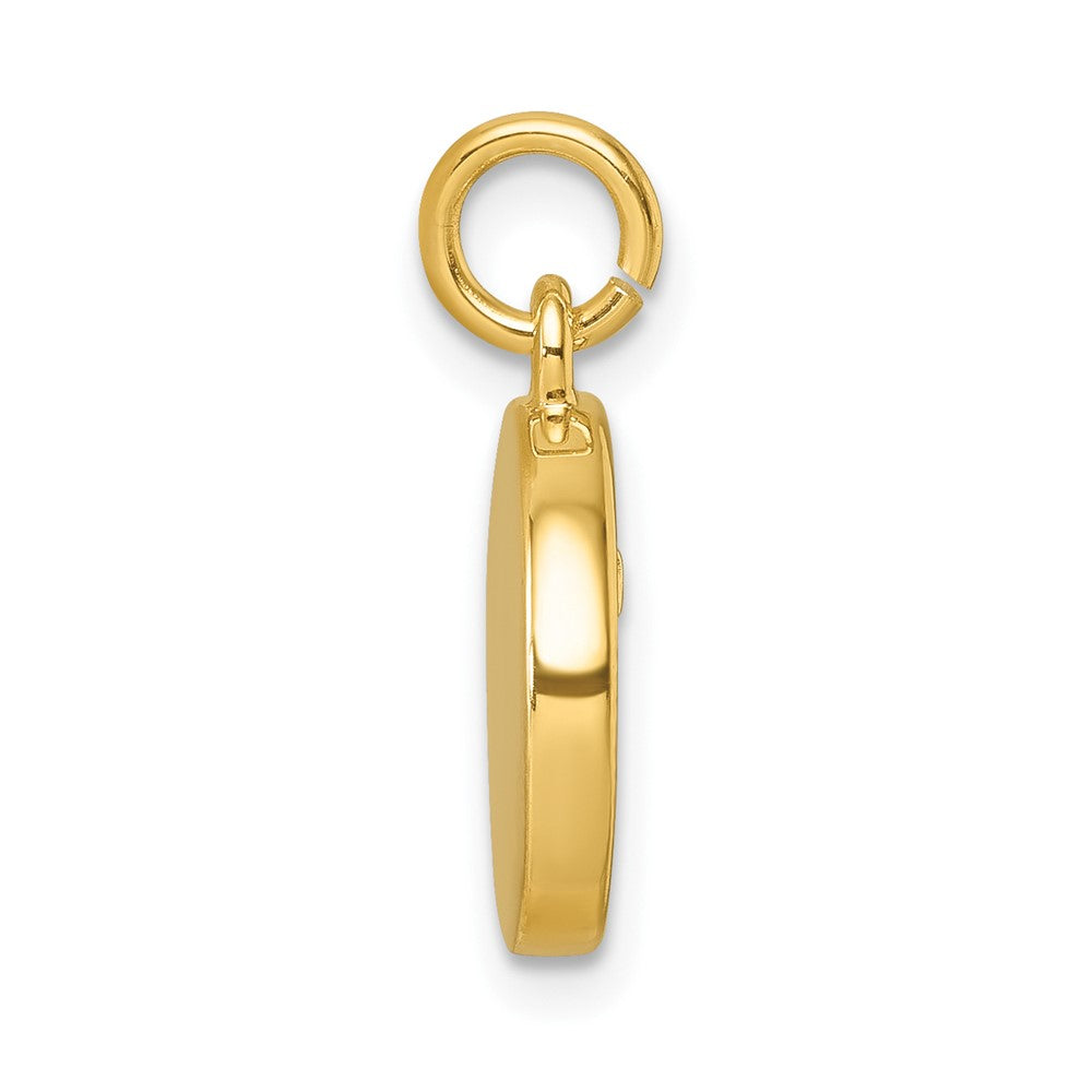 Sterling Silver Vermeil 'Ti' Round Charm