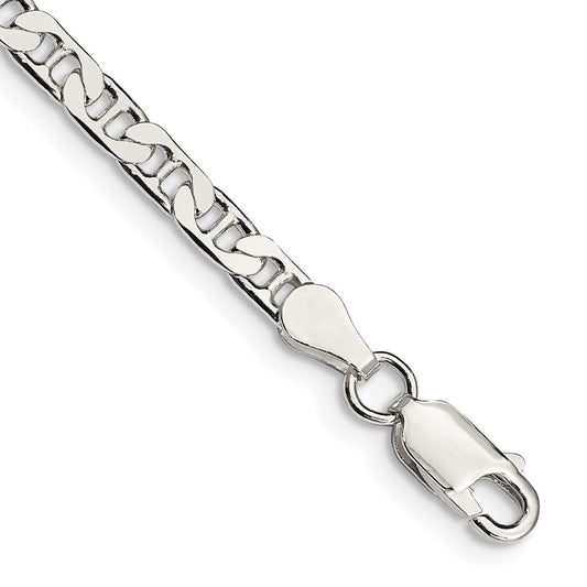 Sterling Silver 3.75mm Flat Anchor Chain 8 inches