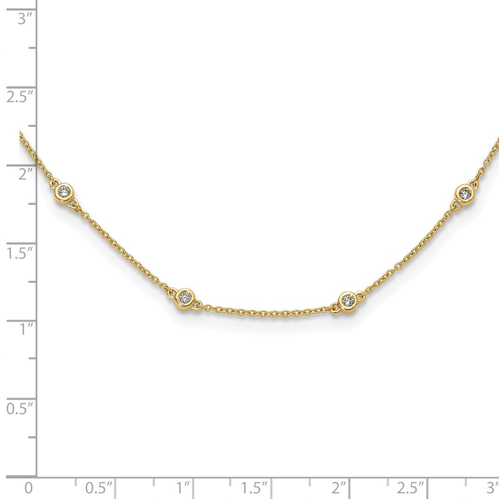True Origin 14k 3/8 carat Lab Grown Diamond VS DEF Sixteen Station 16 inch Necklace