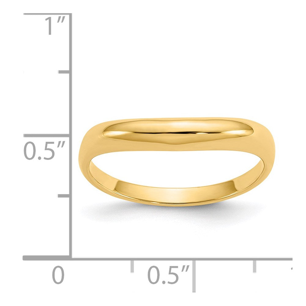 14k Polished Stackable Wave Ring Size 6.75
