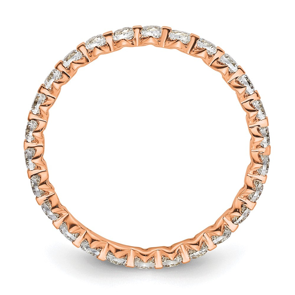True Origin 14k Rose Gold 7/8 carat Lab Grown Diamond VS D E F Eternity Band