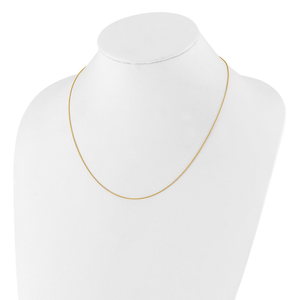 Sterling Silver Gold-plated Adjustable .95mm Rolo Chain