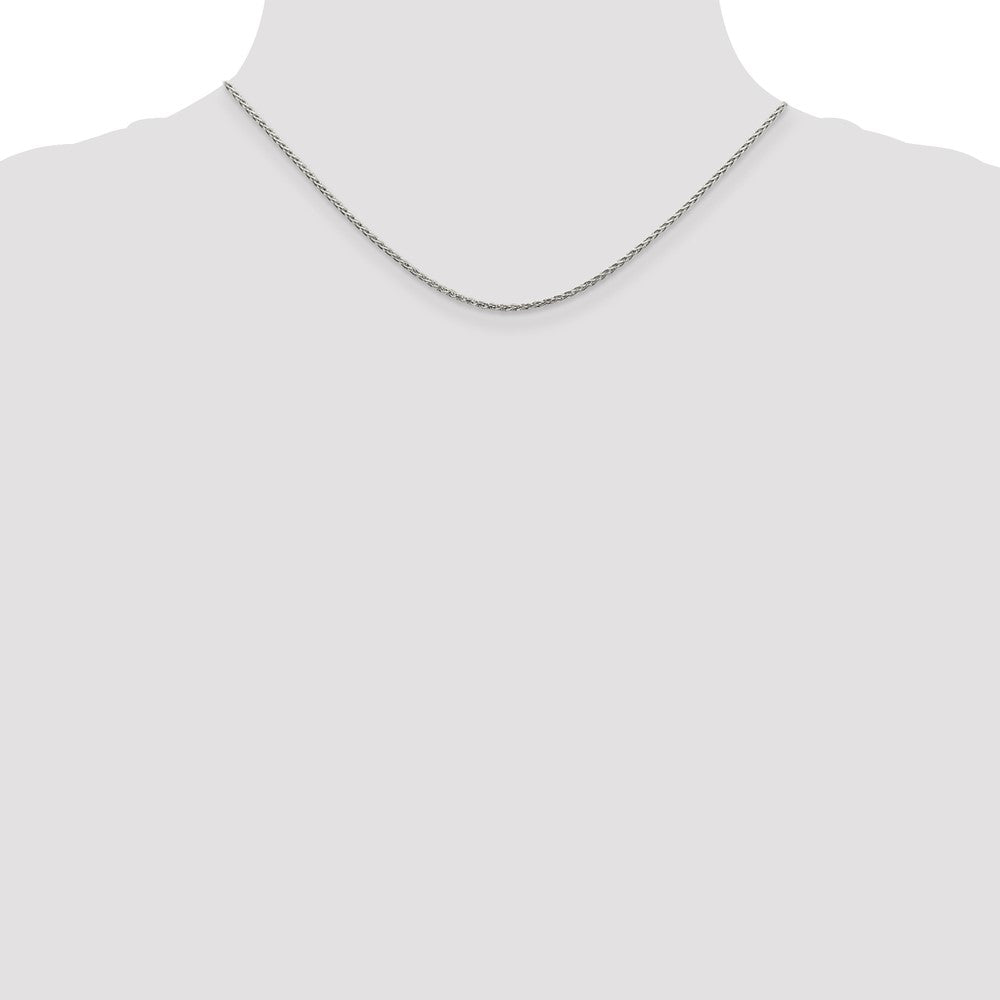 Sterling Silver 1.5mm Diamond-cut Spiga Chain 16 Inches