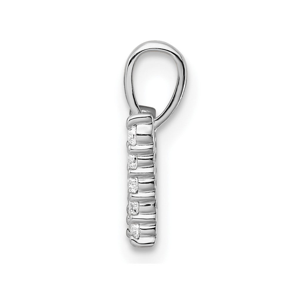 14k White Gold 1/6 carat Lab Grown Diamond VS/SI+ G+ Letter W Initial Pendant