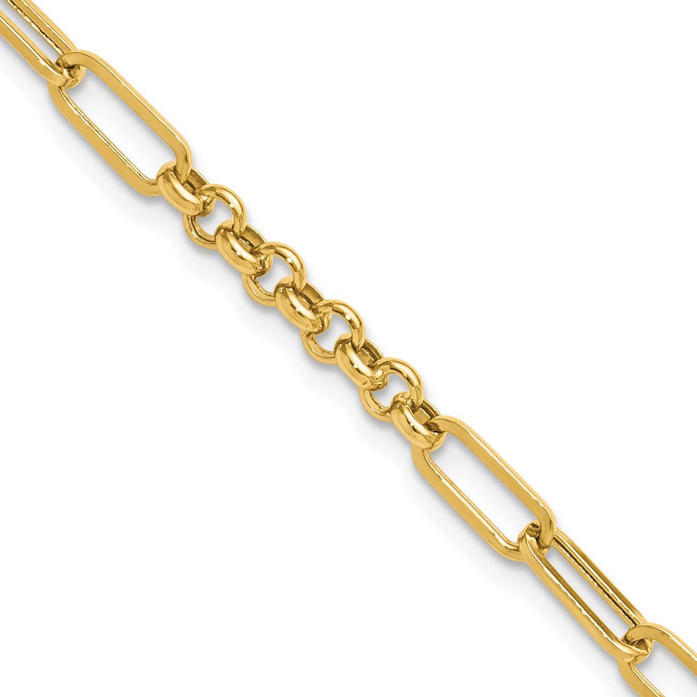 14K Polished Fancy Link Bracelet 7.5  inches