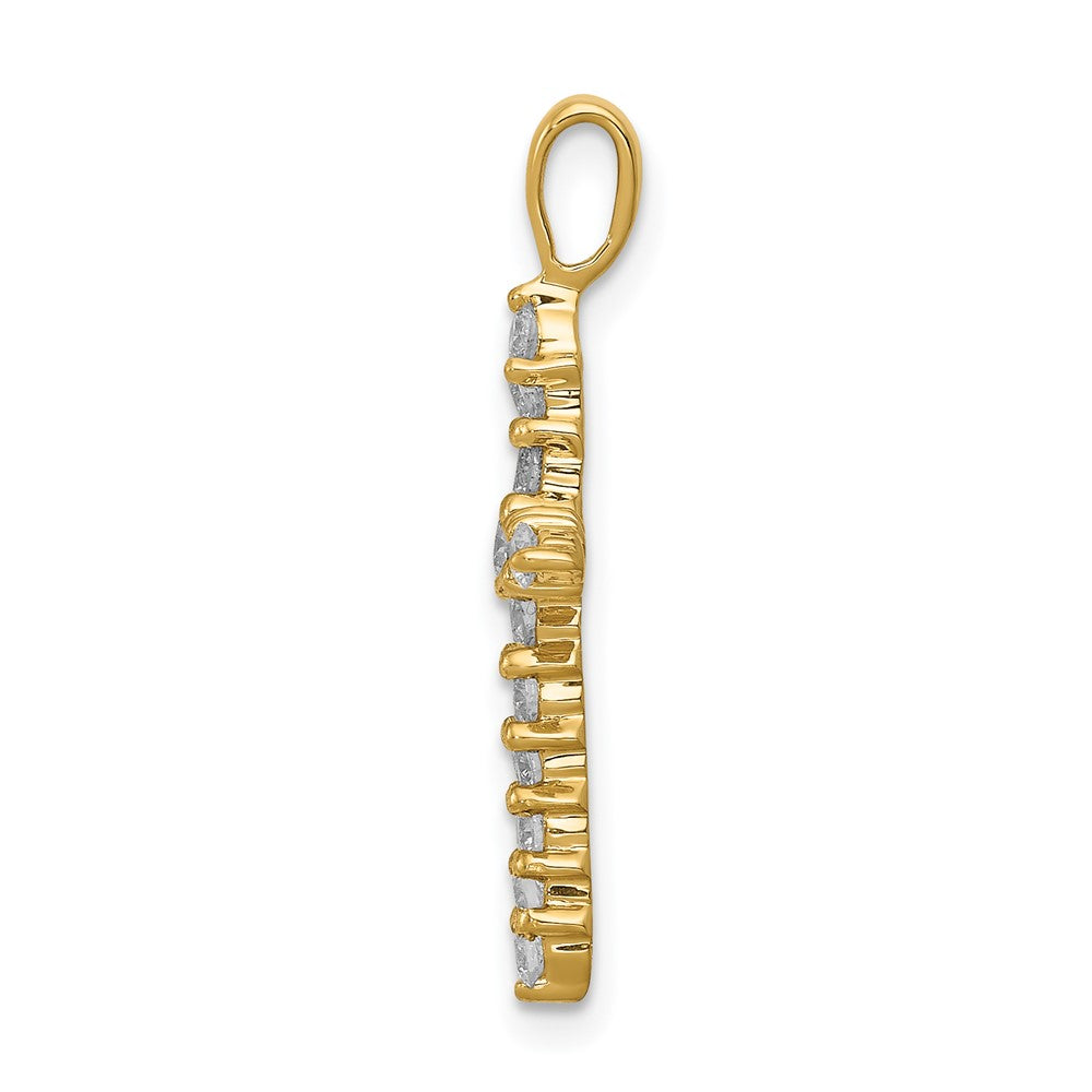 14k 1/2 carat Lab Grown Diamond VS/SI+ G+ Cross Pendant