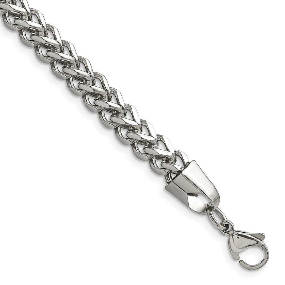 Stainless Steel Polished 5.5mm 8.5in Franco Chain 8.5 inches