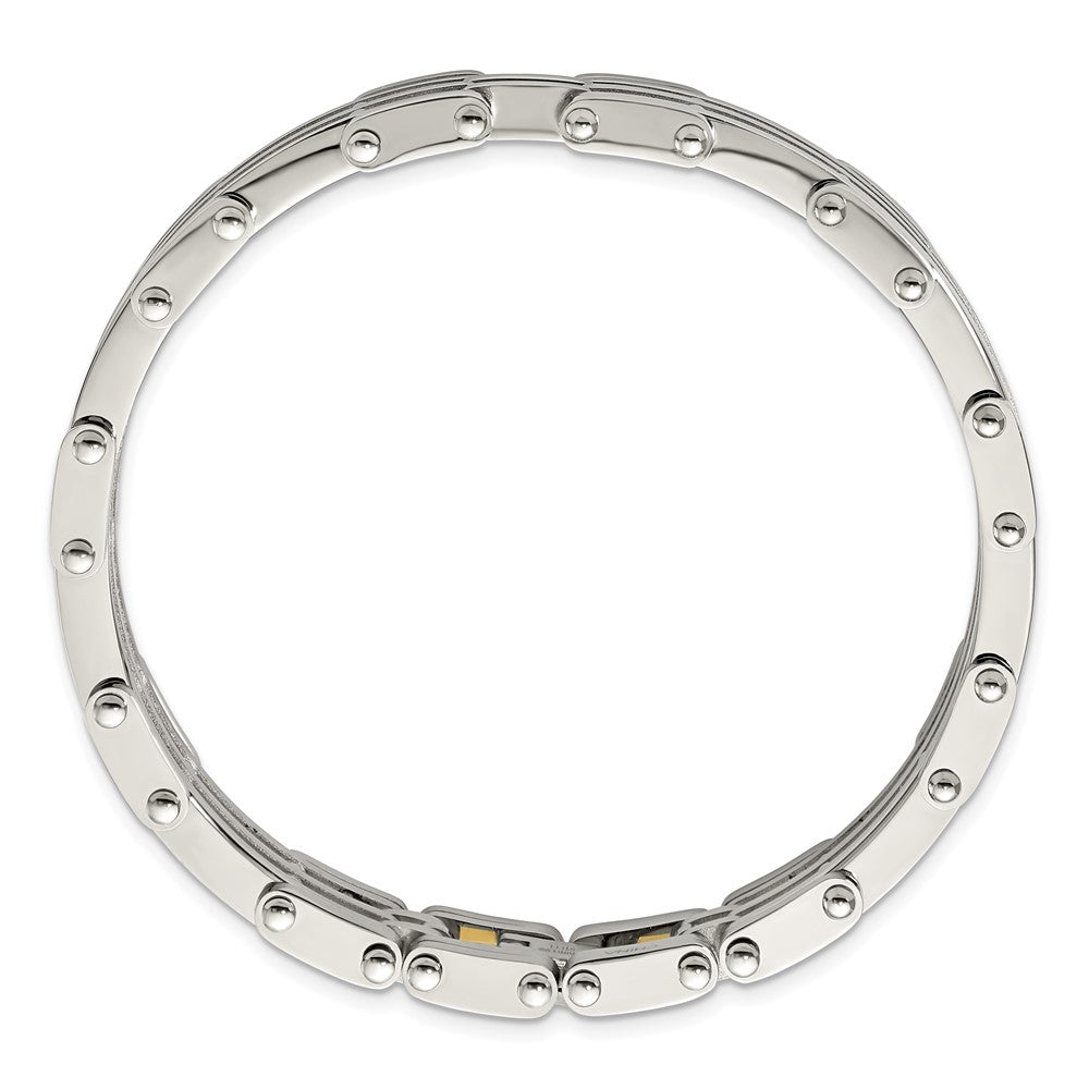 Stainless Steel Polished 7.75in Bracelet 7.25 inches