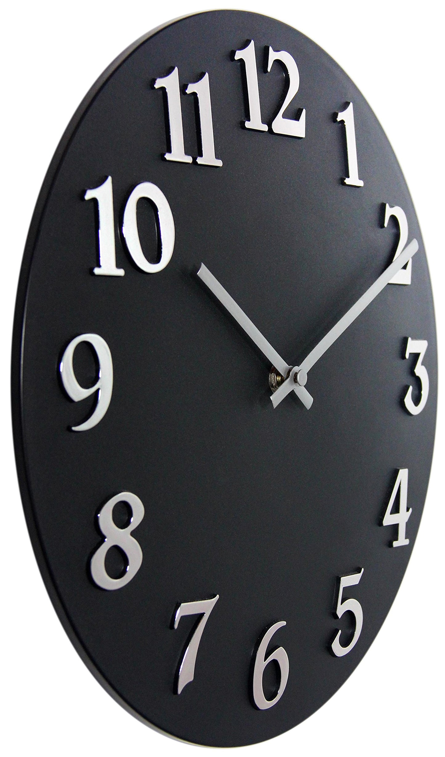 Infinity Instruments Vogue Round Black 12-inch Analog Wall Clock