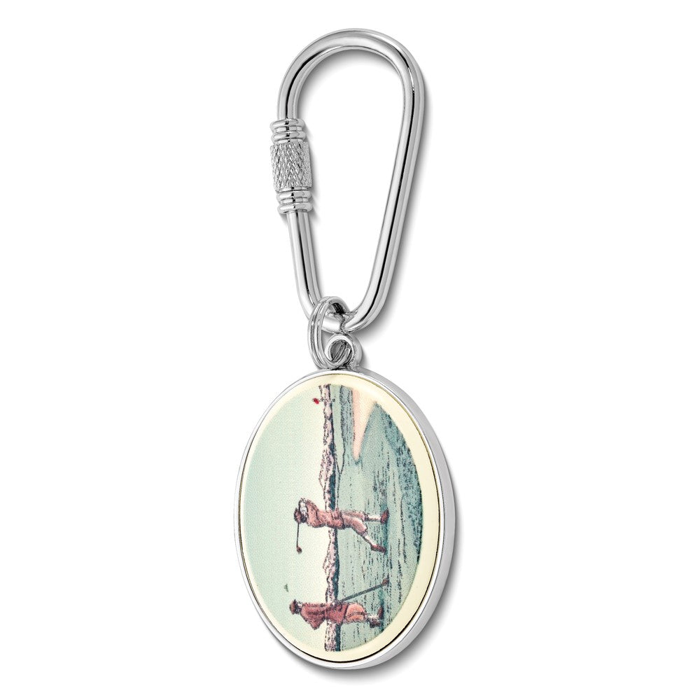 Barlow Designs Color Golfers Oval Key Chain
