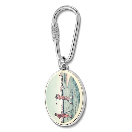 Barlow Designs Color Golfers Oval Key Chain